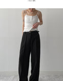 Conte Pin Tuck Wide Slacks