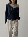 Nosh Yang V-neck Loose Fit Knit