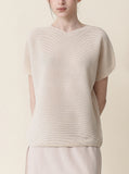 [Premium] Whole Garment Linen Ray V Knit