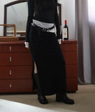 Dublin shirring long skirt