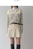 [Plan] Stripe Sailor Raglan Collar Knit