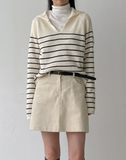 [Plan] Stripe Sailor Raglan Collar Knit