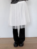 RIBBON TULLE MINI SKIRT