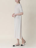 [Premium] Issey Pleated Half Pola One-Piece