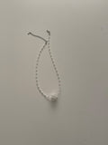 Flower bead layered necklace