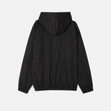 Miller cotton stripe zip-up