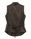 CHECK SLEEVELESS SHIRT