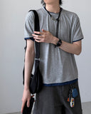 [1+1] Pastel Layered Short Sleeve T-shirt