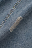Vintage Crop Damage Denim Jacket