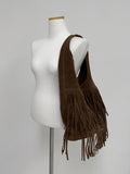 Bohem Fringe Suede Shoulder Bag