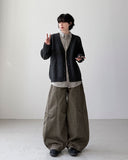 Art V-neck Balloon Cardigan