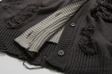 Vlet damage knit cardigan