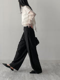 Organza Mock Neck See-Through Blouse