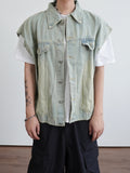 Sandwashing Vintage Denim Sleeveless