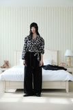 Cropped Wrap Flower Blouse
