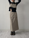 Newpopo Strap Long Skirt