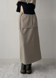 Newpopo Strap Long Skirt