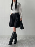 Sheer High Neck Tie Blouse