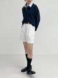 Crop Pique Long Sleeve T-Shirt