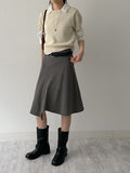 Lower Stripe Midi Skirt