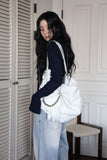 Dami fringe knit mini cross bag