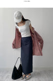 [unisex] Fuzzy Check Overfit Shirt