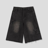Vintage Star Patch Bermuda Denim