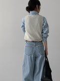 Hachi See-through U-neck Vest