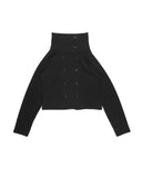 DOUBLE HIGH-NECK CARDIGAN