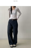 414 Rivet Cotton Wide Pants