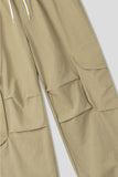 Eyelet half-moon cargo cotton pants