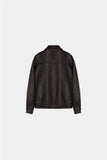 Hipper Button Leather Jacket