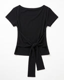 COWL DRAPE TIE TOP