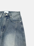 Paneled Incision Wide Denim