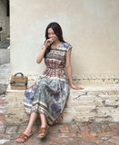 Onday Ethnic Patterned Sleeveless One Piece (Belt set)