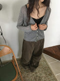 Barimi Lace Ribbed U-Neck Summer Cardigan