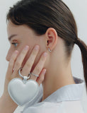 Essence (W) Heart Bubble One-Touch Earrings