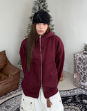 Eseo High-Neck Brushed Hood Zip Up