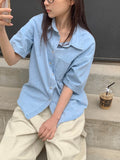 Shudo Pocket Denim Short Sleeve Shirt