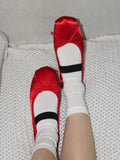 SATIN RIBBON TOE SHOES