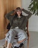 Side Round Pile Bermuda Pants