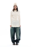 Faded relaxed embo denim pants