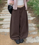 Lida Balloon Fit Cotton Wide Pants