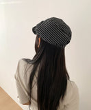 Tshi stripe pattern beret hat