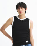 COLOR RIB SLEEVELESS