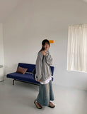 Copen cutting denim long skirt