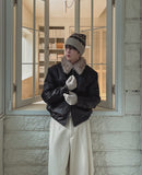 Kati Real Raccoon Fur Leather Jacket