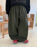 [unisex] Levy banding nylon balloon carpender pants