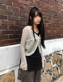 Teden Lace Linen Button Cardigan