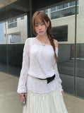 Dig Boat Neck Strap Off Mesh Knit